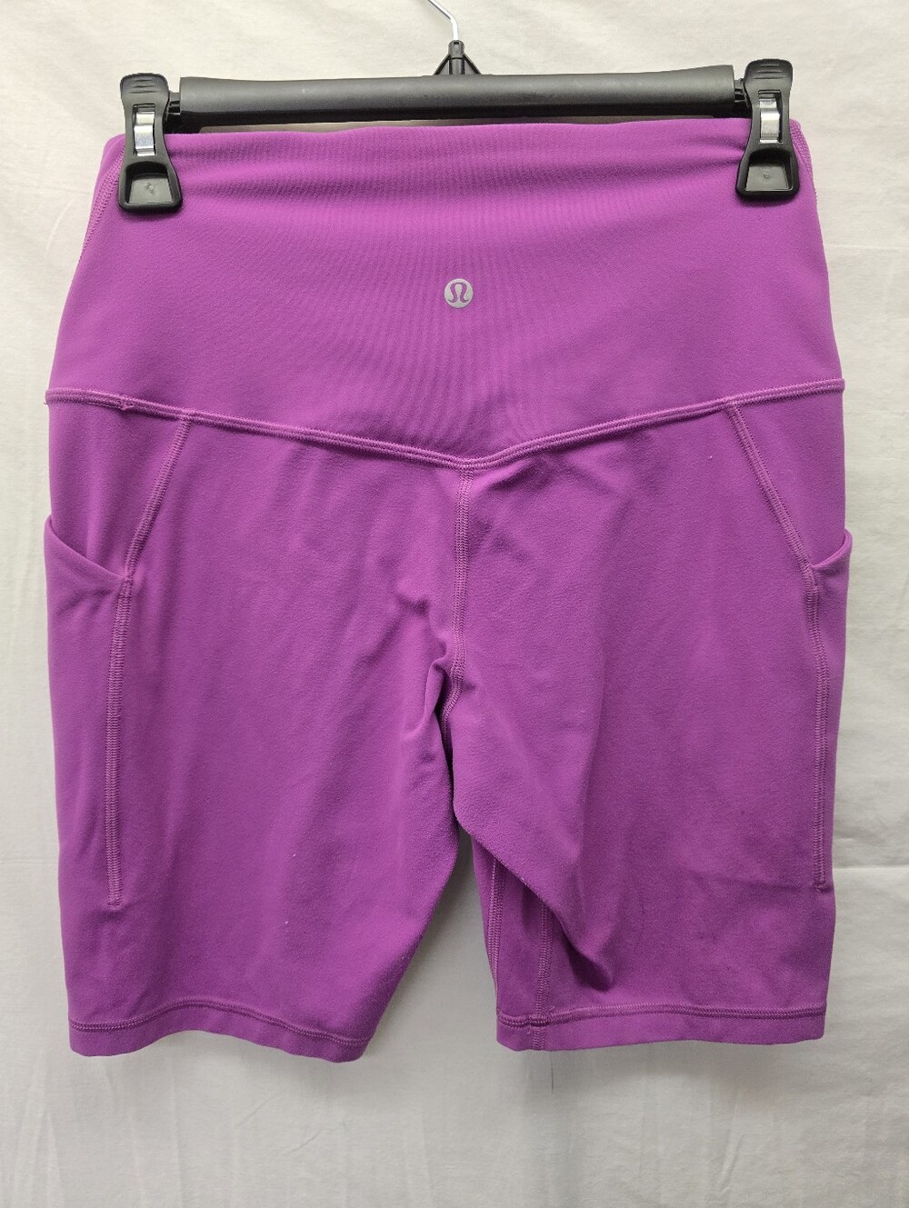 Lululemon Align Women’s High-Waist Purple Bike Shorts with Side Pockets Sz 8 - Picture 3 of 7